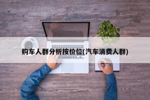 购车人群分析按价位(汽车消费人群)